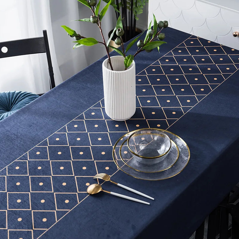 Midnight Blue Christmas Tablecloth