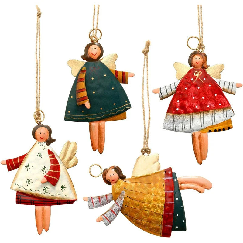 Set of 4 Little Angels Christmas Tree Ornaments