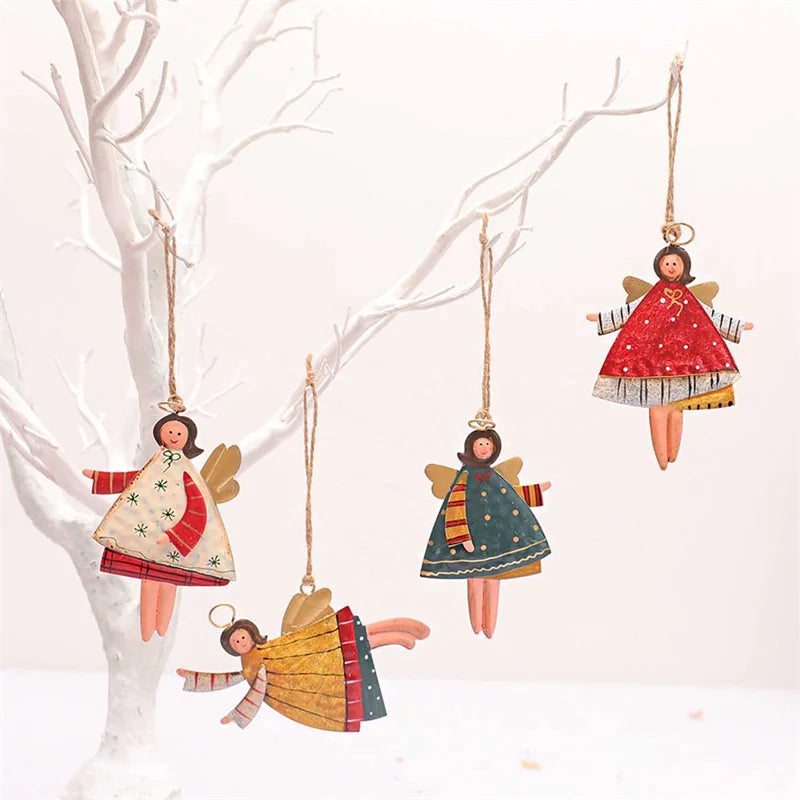 Set of 4 Little Angels Christmas Tree Ornaments