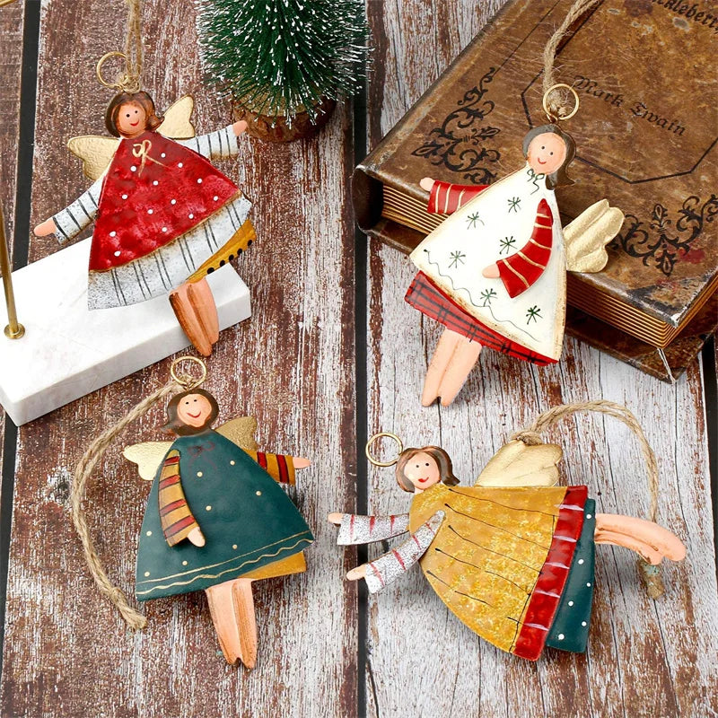 Set of 4 Little Angels Christmas Tree Ornaments