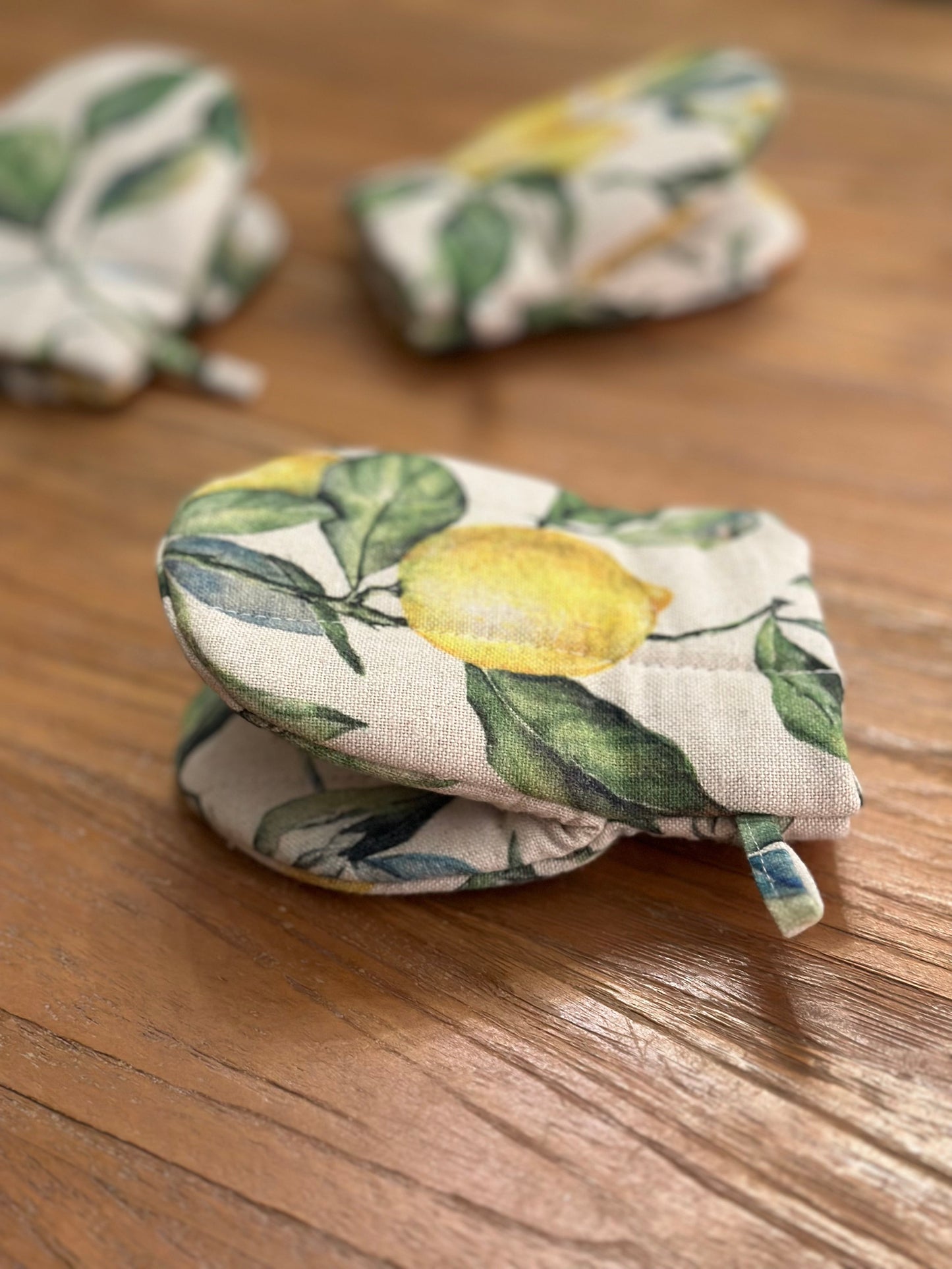 Oven Glove with Double Wool Filling | Lemon Linen