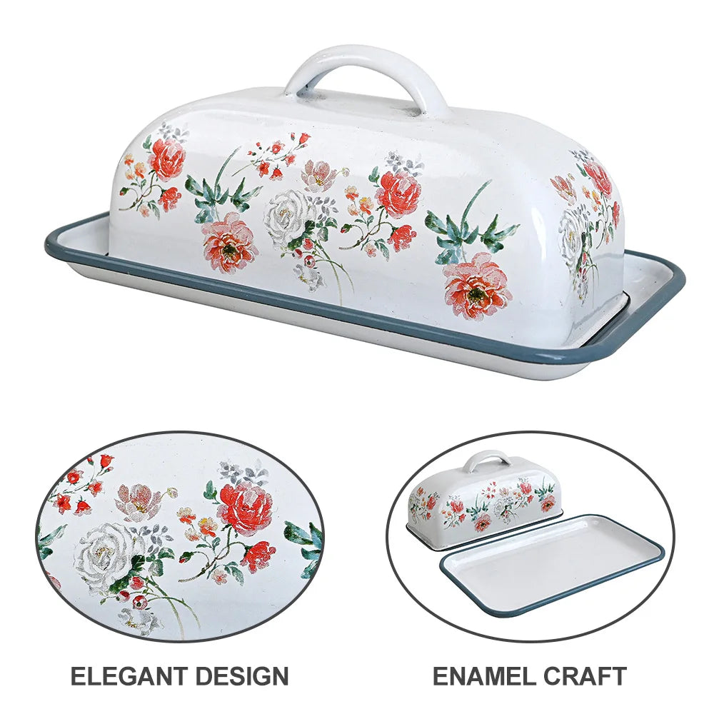 Countryside Enamel Butter Dish