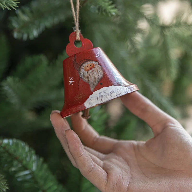 Iron Art Painted Bell Pendant