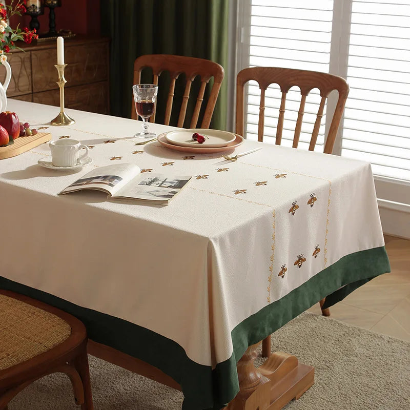 Embroidered Bee Table Cloth