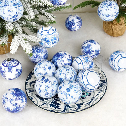 Blue and white Porcelaine Style Ball Pendant