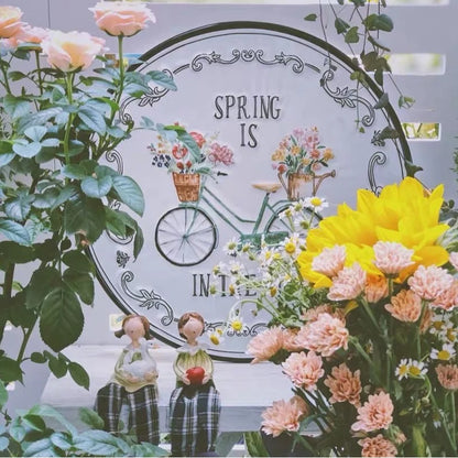 Retro metal decoration Spring time