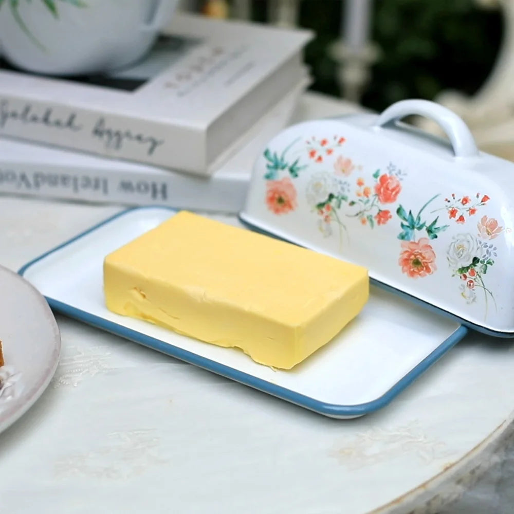 Countryside Enamel Butter Dish