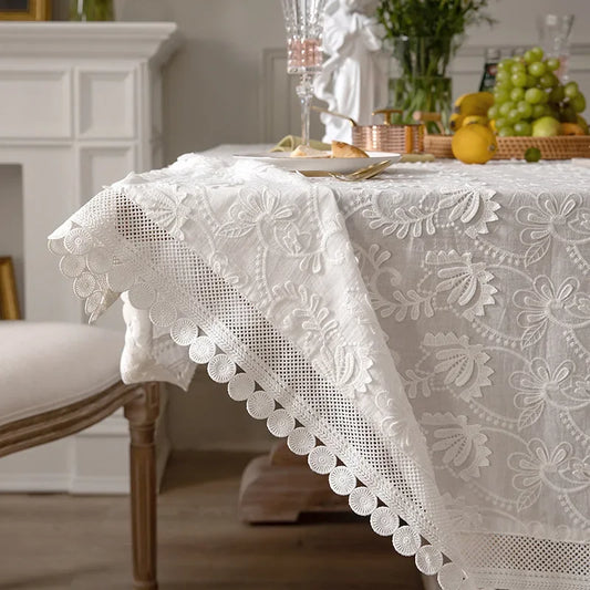 Luxurious embroided tablecloth