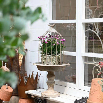 Ornamental flower stand Bird cage