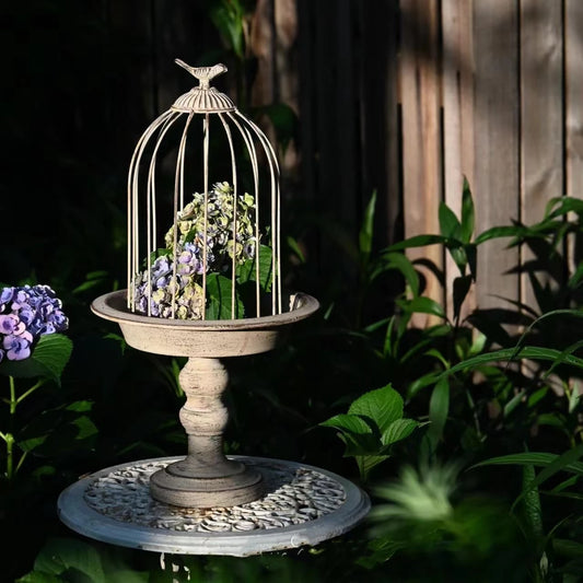 Ornamental flower stand Bird cage