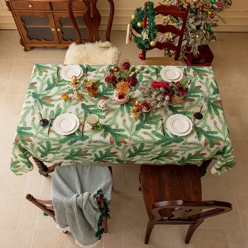 Christmas Tree Branches rectangle Tablecloth