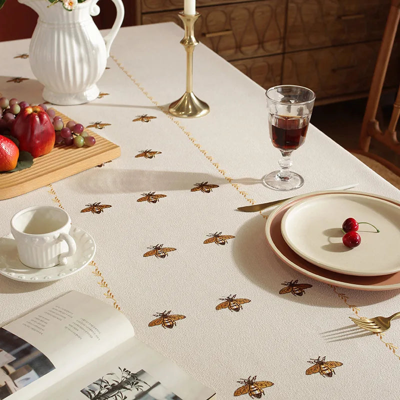 Embroidered Bee Table Cloth