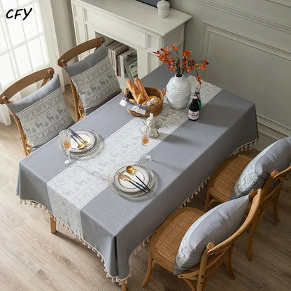 Winter soft tablecloth with deers