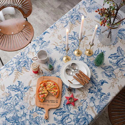 Winter Blue Bouquet Tablecloth