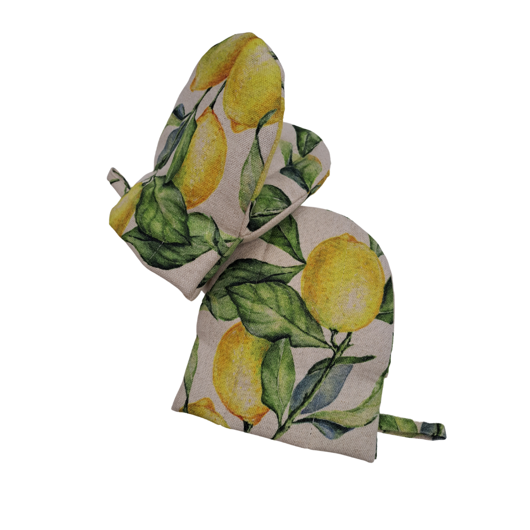 Oven Glove with Double Wool Filling | Lemon Linen