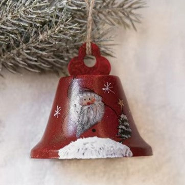 Iron Art Painted Bell Pendant